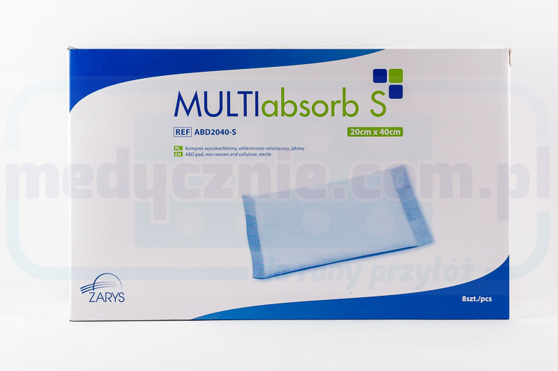 MULTIabsorb S 20cm x 40cm 1 Stk. stark absorbierend; Vliesstoffkompresse aus Zellulose, steril